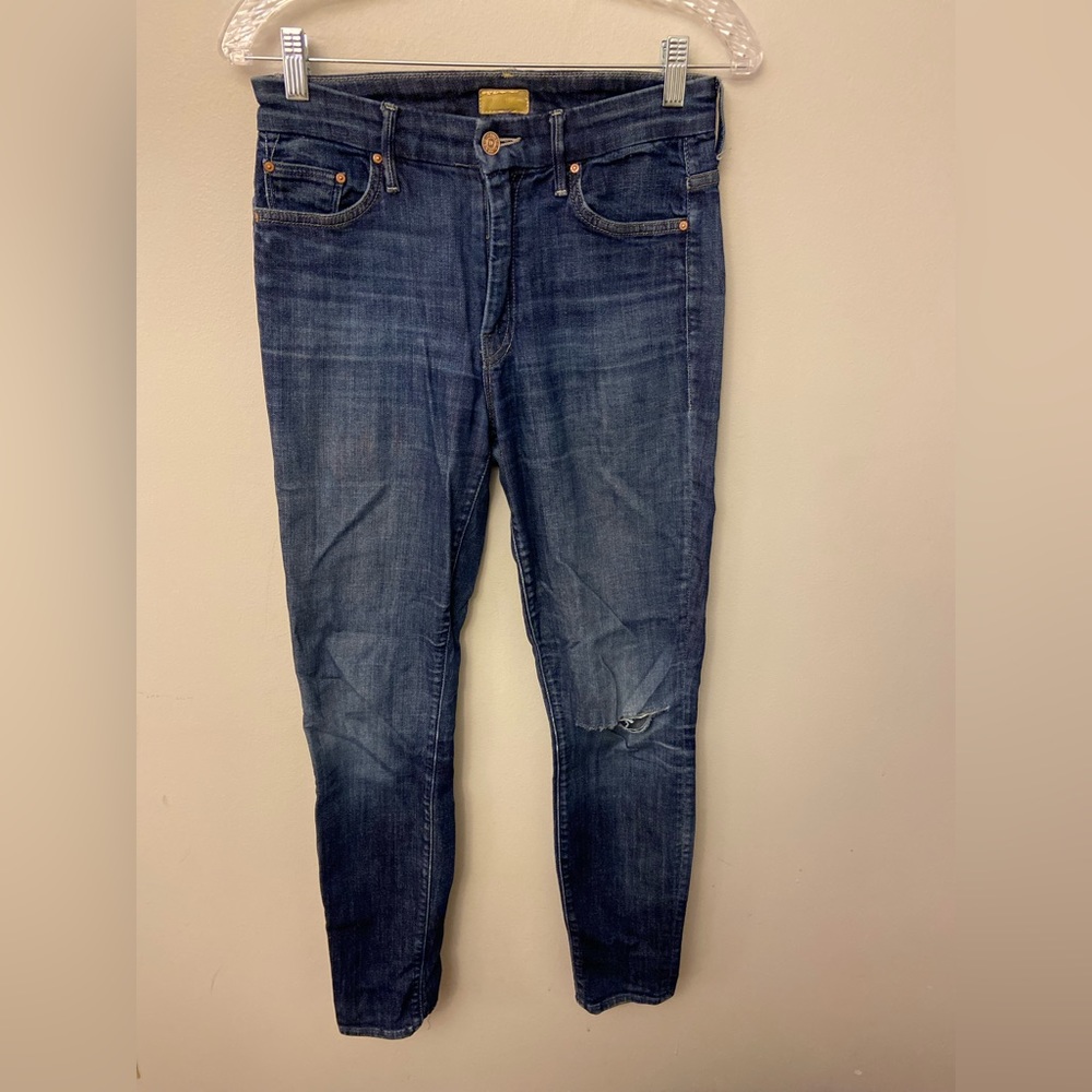 Mother high waist looker Skinny Dark Blue Jeans Women's Size 27
